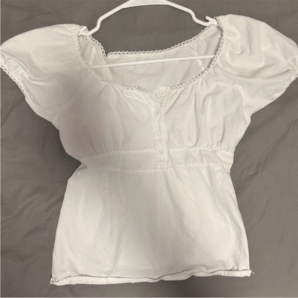 Tops - White Babydoll Blouse